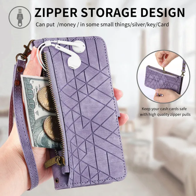 Housse Xiaomi 17T Pro Géométrie Zippée Lanière
