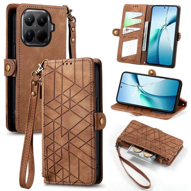 Housse Xiaomi 17T Pro Géométrie Zippée Lanière