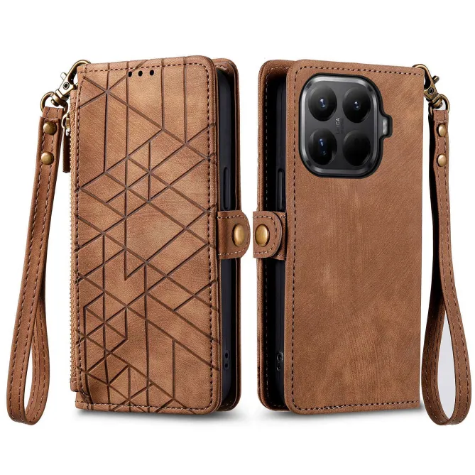 Housse Xiaomi 17T Pro Géométrie Zippée Lanière