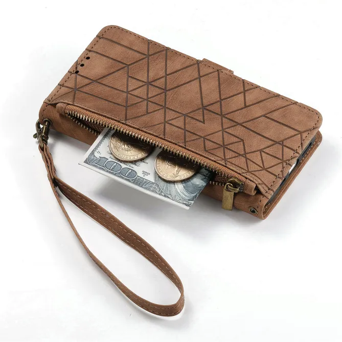 Housse Xiaomi 17T Pro Géométrie Zippée Lanière