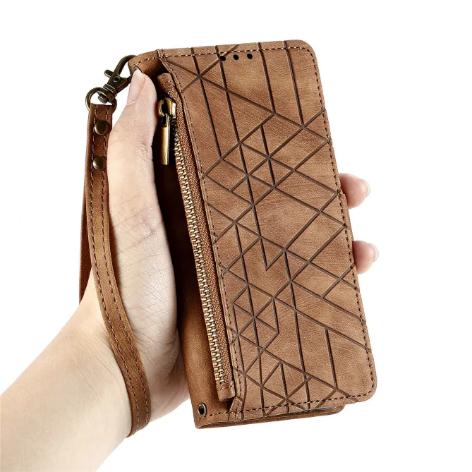 Housse Xiaomi 17T Pro Géométrie Zippée Lanière