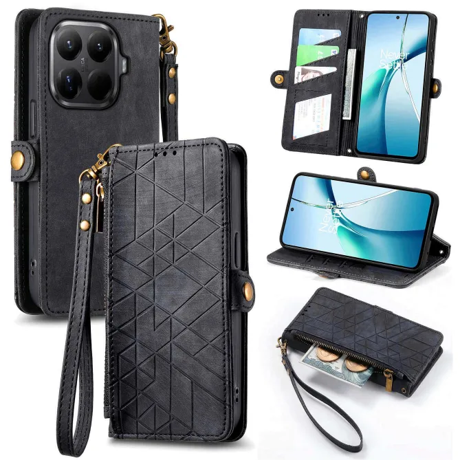 Housse Xiaomi 17T Pro Géométrie Zippée Lanière