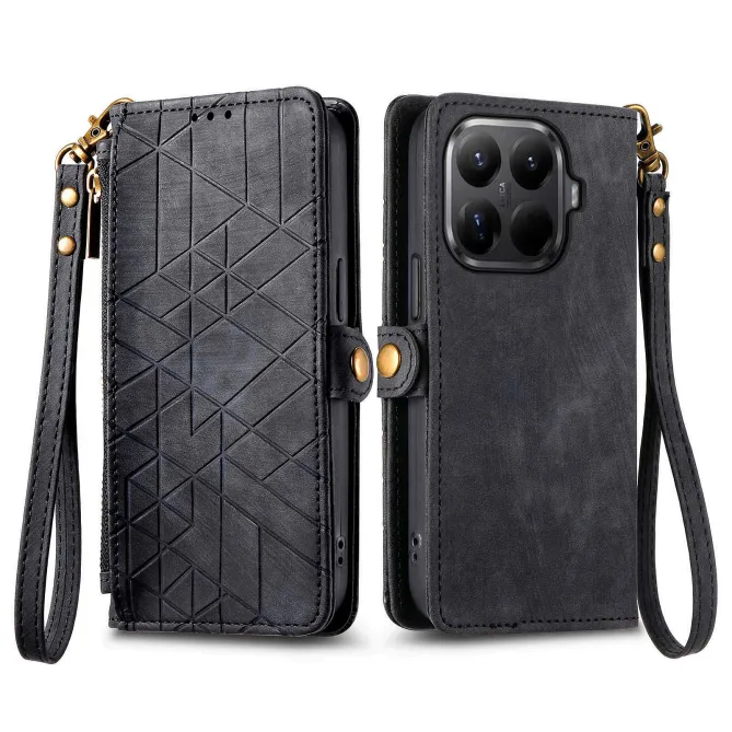 Housse Xiaomi 17T Pro Géométrie Zippée Lanière