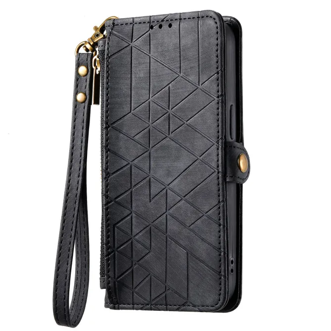 Housse Xiaomi 17T Pro Géométrie Zippée Lanière