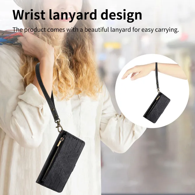 Housse Xiaomi 17T Pro Géométrie Zippée Lanière