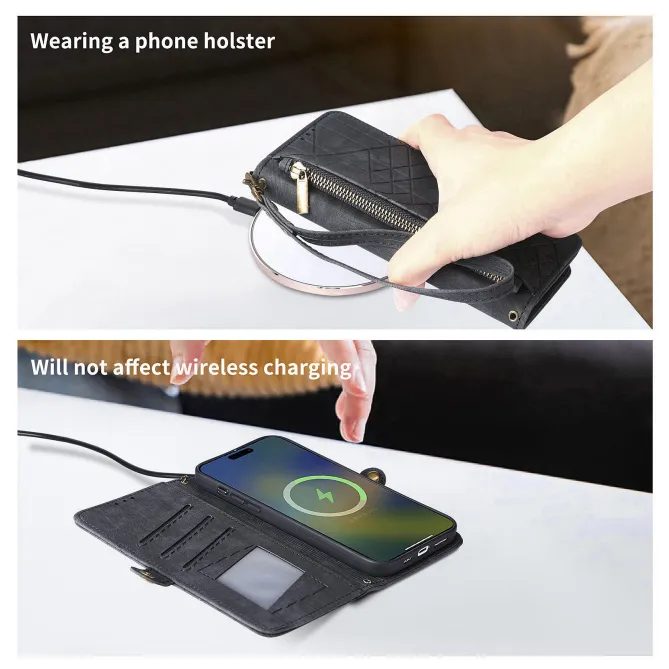 Housse Xiaomi 17T Pro Géométrie Zippée Lanière