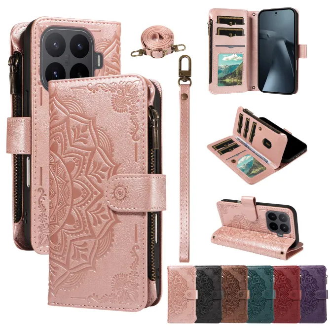 Housse Xiaomi 17T Pro Mandala Zippée 9 Cartes
