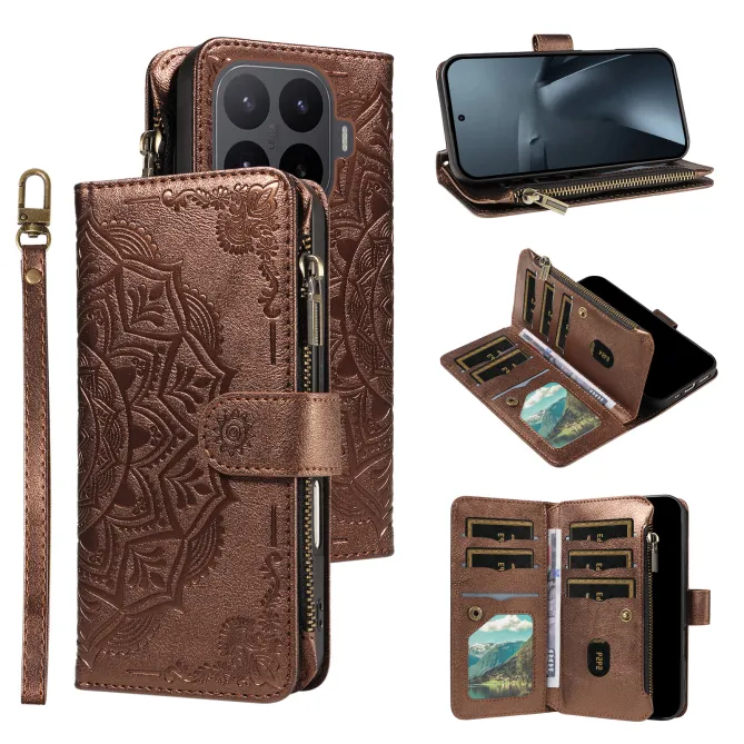 Housse Xiaomi 17T Pro Mandala Zippée 9 Cartes