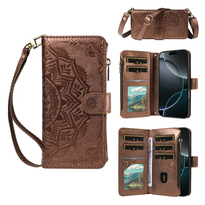 Housse Xiaomi 17T Pro Mandala Zippée 9 Cartes