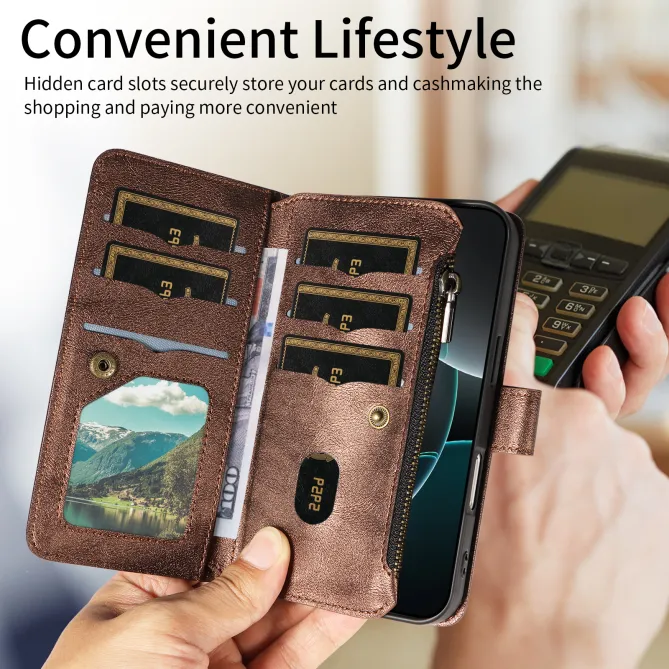 Housse Xiaomi 17T Pro Mandala Zippée 9 Cartes