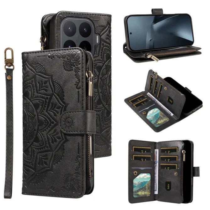 Housse Xiaomi 17T Pro Mandala Zippée 9 Cartes