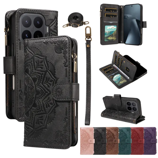 Housse Xiaomi 17T Pro Mandala Zippée 9 Cartes