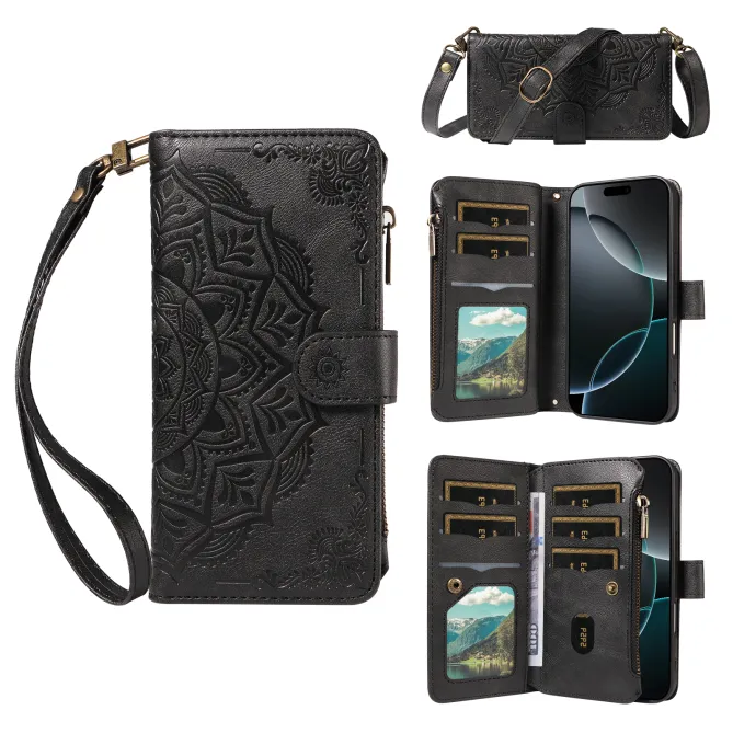 Housse Xiaomi 17T Pro Mandala Zippée 9 Cartes