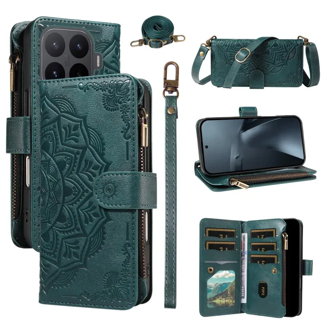 Housse Xiaomi 17T Pro Mandala Zippée 9 Cartes