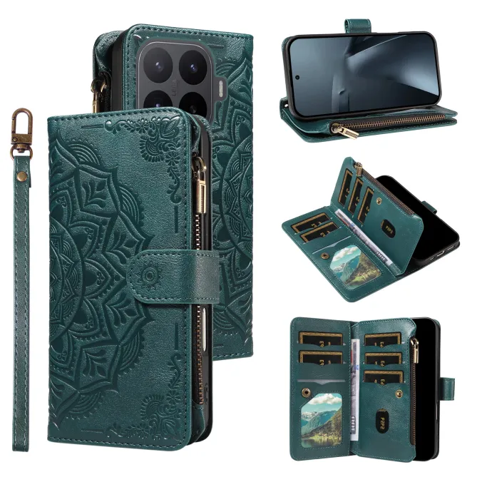 Housse Xiaomi 17T Pro Mandala Zippée 9 Cartes