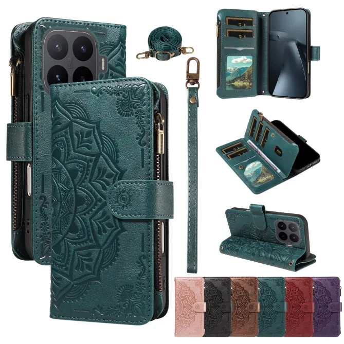 Housse Xiaomi 17T Pro Mandala Zippée 9 Cartes