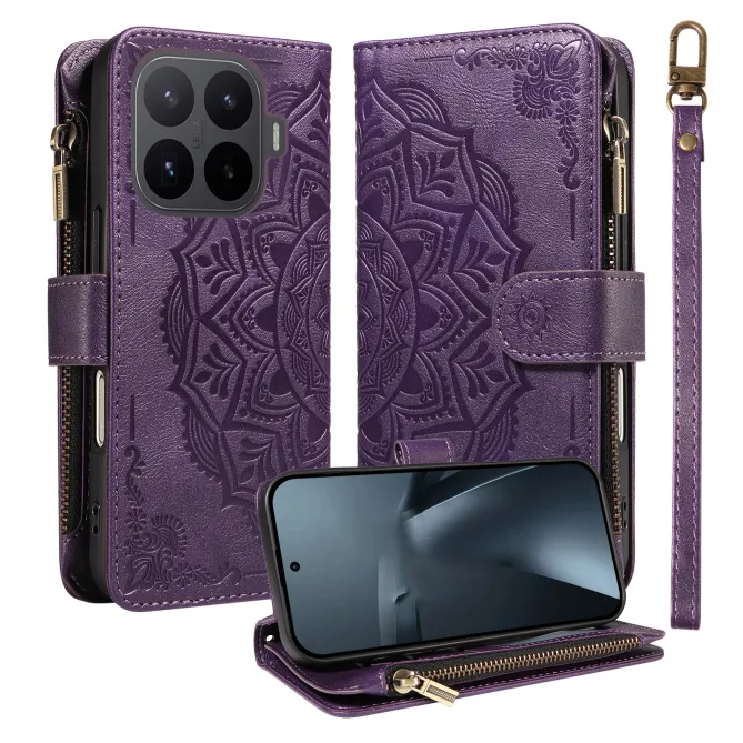 Housse Xiaomi 17T Pro Mandala Zippée 9 Cartes