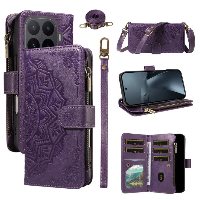 Housse Xiaomi 17T Pro Mandala Zippée 9 Cartes