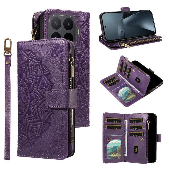 Housse Xiaomi 17T Pro Mandala Zippée 9 Cartes