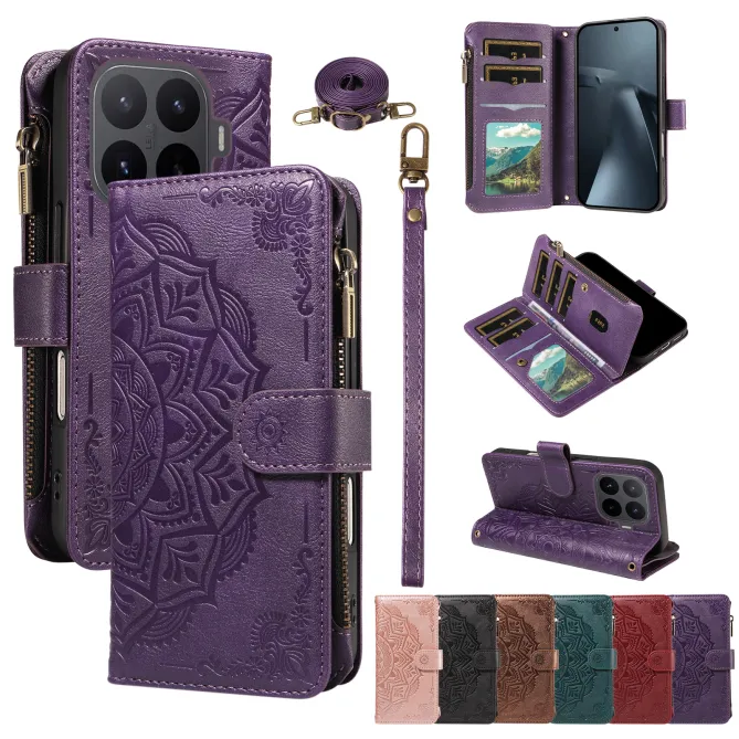 Housse Xiaomi 17T Pro Mandala Zippée 9 Cartes