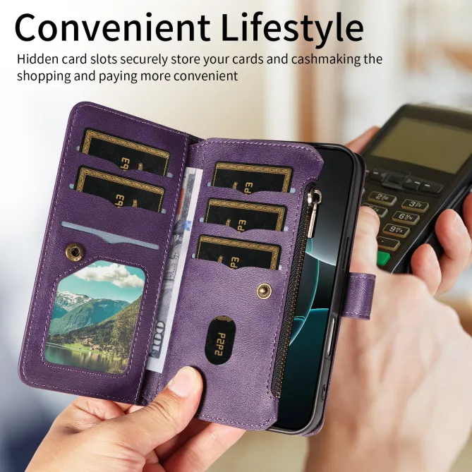 Housse Xiaomi 17T Pro Mandala Zippée 9 Cartes
