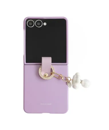Coque Samsung Galaxy Z Flip 8 Ultra Fine avec Pendentif Perlé | PEARLY