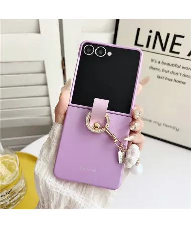 Coque Samsung Galaxy Z Flip 8 Ultra Fine avec Pendentif Perlé | PEARLY