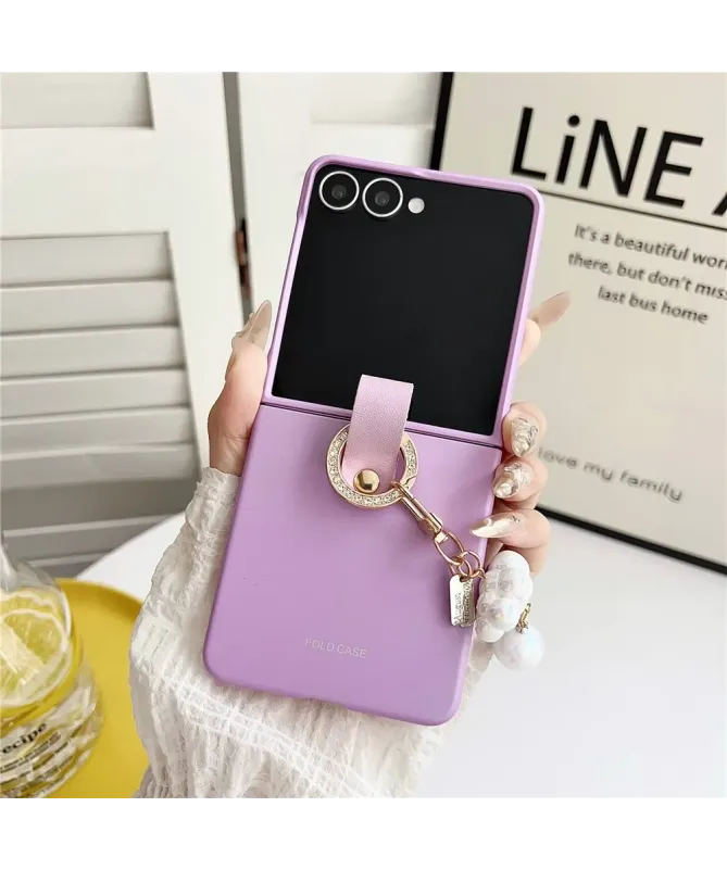Coque Samsung Galaxy Z Flip 8 Ultra Fine avec Pendentif Perlé | PEARLY