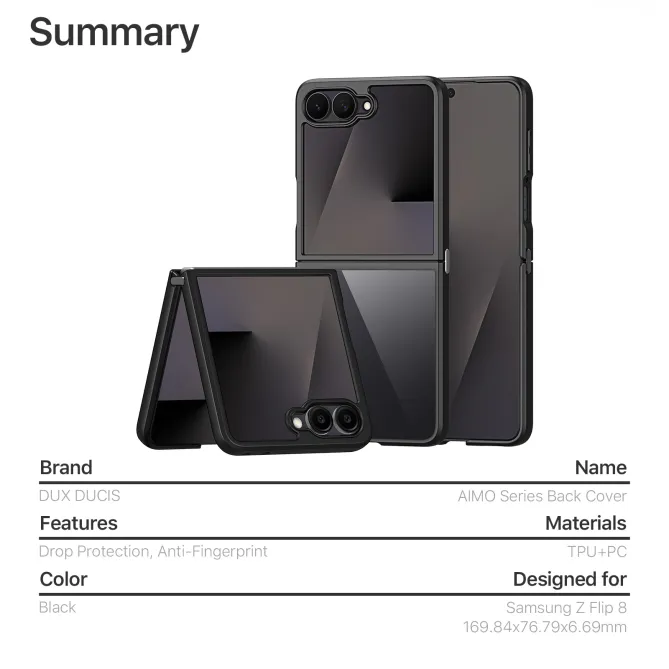 Coque Samsung Galaxy Z Flip 8 Crystal Transparente Renforcée