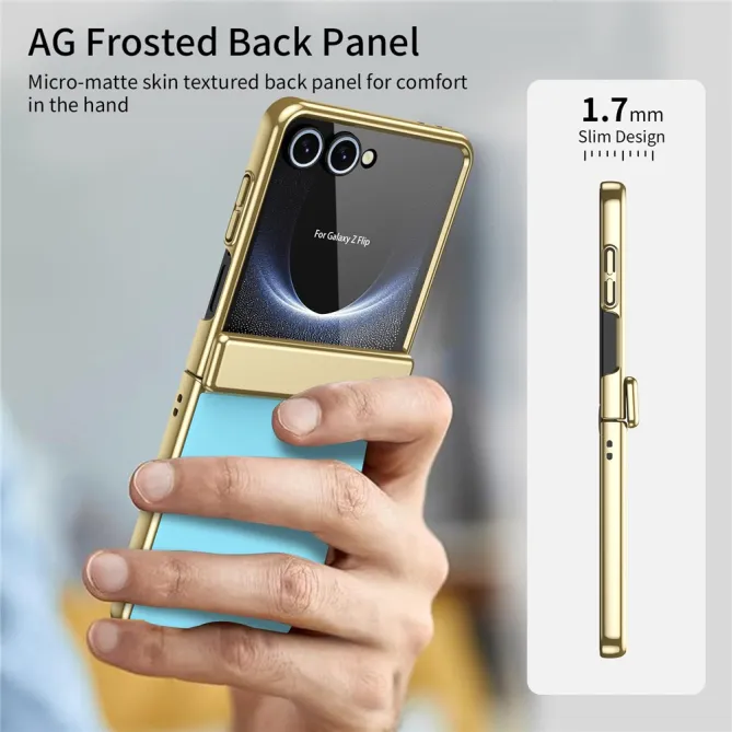 Coque Samsung Galaxy Z Flip 8 Chromée Verre Trempé Charnière