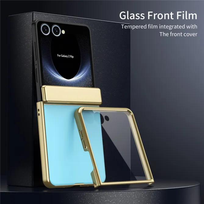 Coque Samsung Galaxy Z Flip 8 Chromée Verre Trempé Charnière