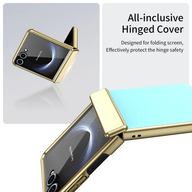 Coque Samsung Galaxy Z Flip 8 Chromée Verre Trempé Charnière