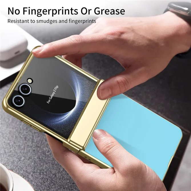 Coque Samsung Galaxy Z Flip 8 Chromée Verre Trempé Charnière