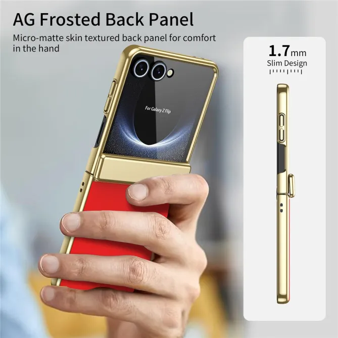 Coque Samsung Galaxy Z Flip 8 Chromée Verre Trempé Charnière