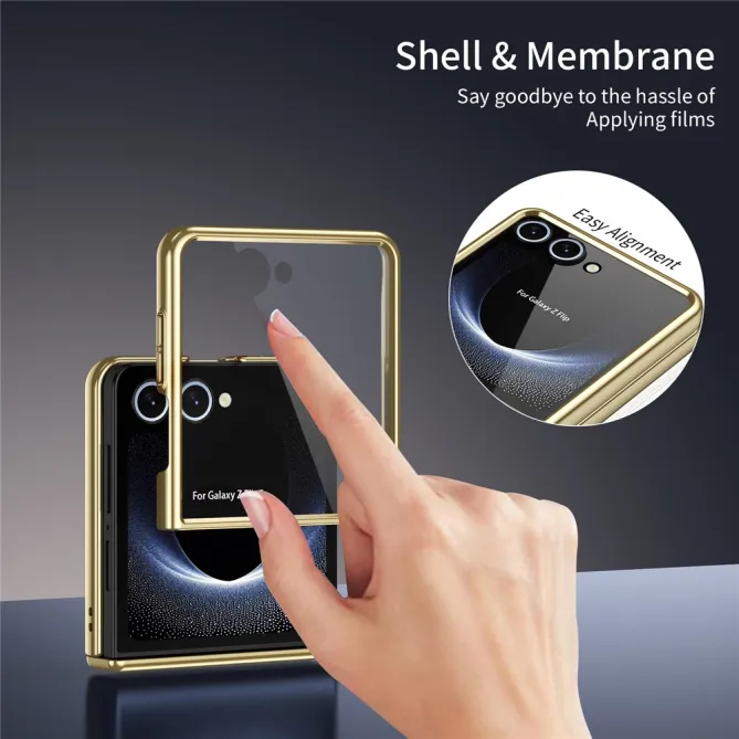 Coque Samsung Galaxy Z Flip 8 Chromée Verre Trempé Charnière