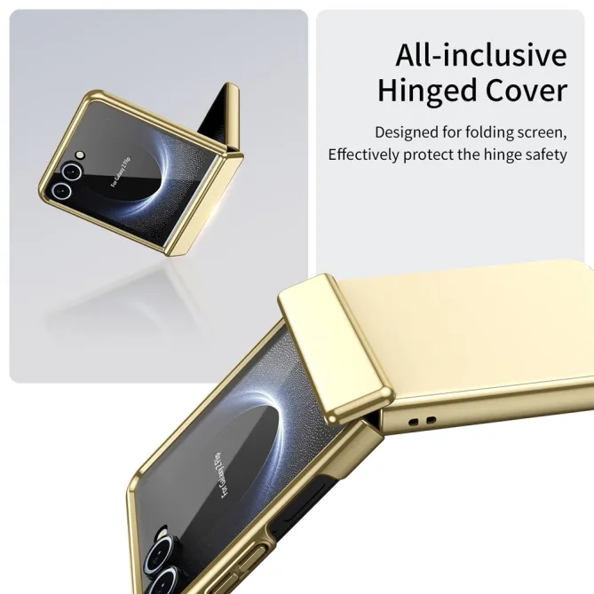Coque Samsung Galaxy Z Flip 8 Chromée Verre Trempé Charnière
