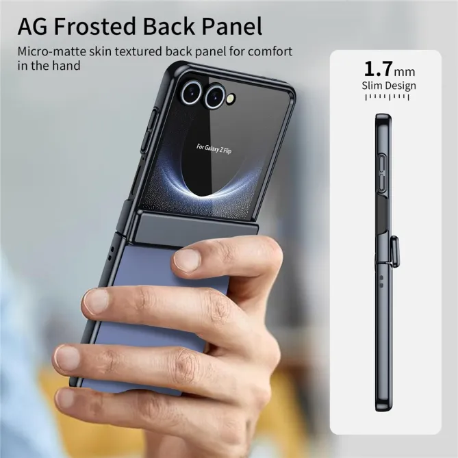 Coque Samsung Galaxy Z Flip 8 Chromée Verre Trempé Charnière