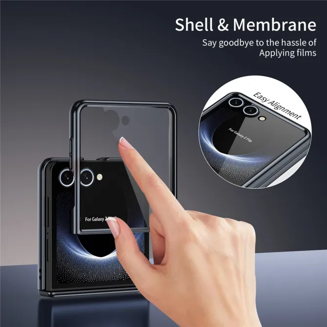 Coque Samsung Galaxy Z Flip 8 Chromée Verre Trempé Charnière