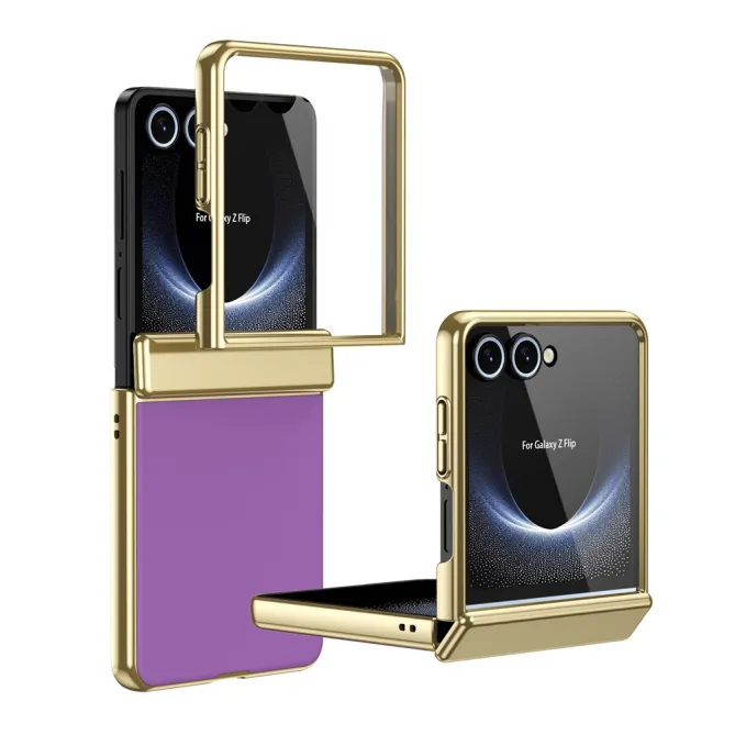 Coque Samsung Galaxy Z Flip 8 Chromée Verre Trempé Charnière
