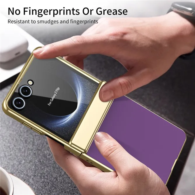 Coque Samsung Galaxy Z Flip 8 Chromée Verre Trempé Charnière