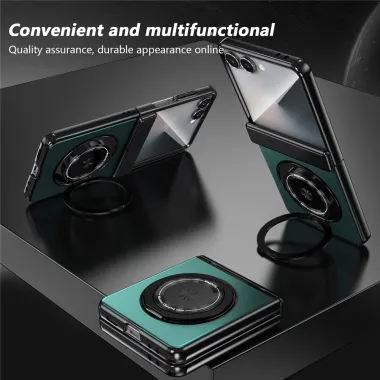 Coque Samsung Galaxy Z Flip 8 Magnétique Anneau Rotatif Charnière