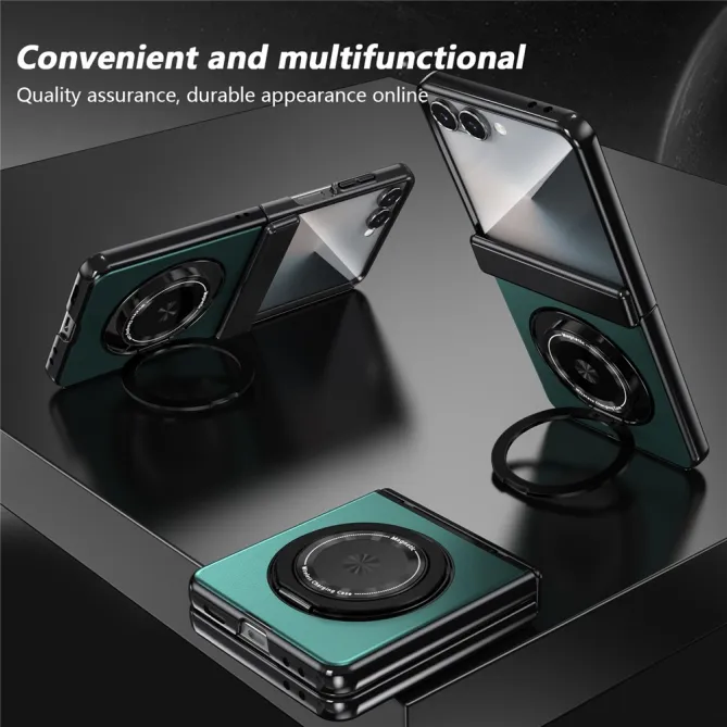 Coque Samsung Galaxy Z Flip 8 Magnétique Anneau Rotatif Charnière