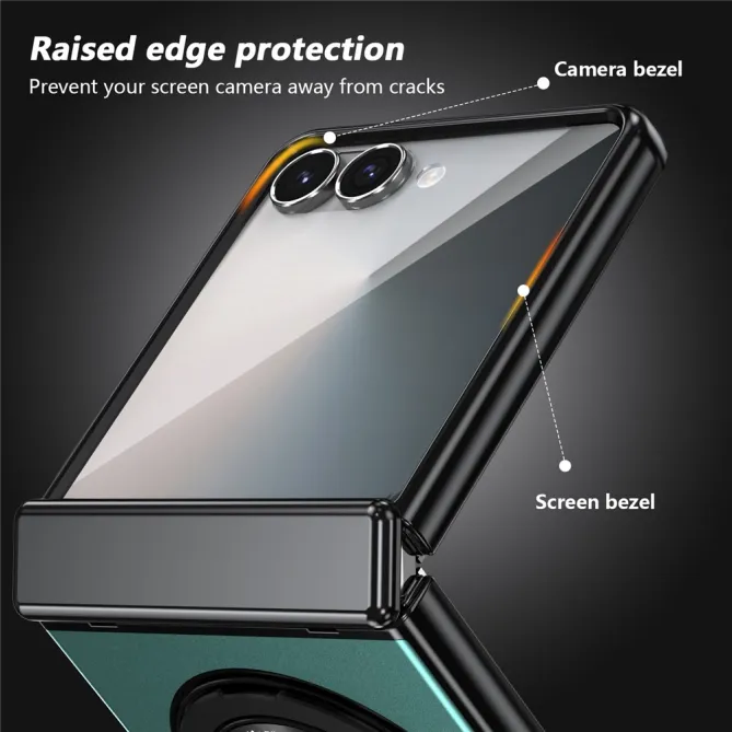 Coque Samsung Galaxy Z Flip 8 Magnétique Anneau Rotatif Charnière