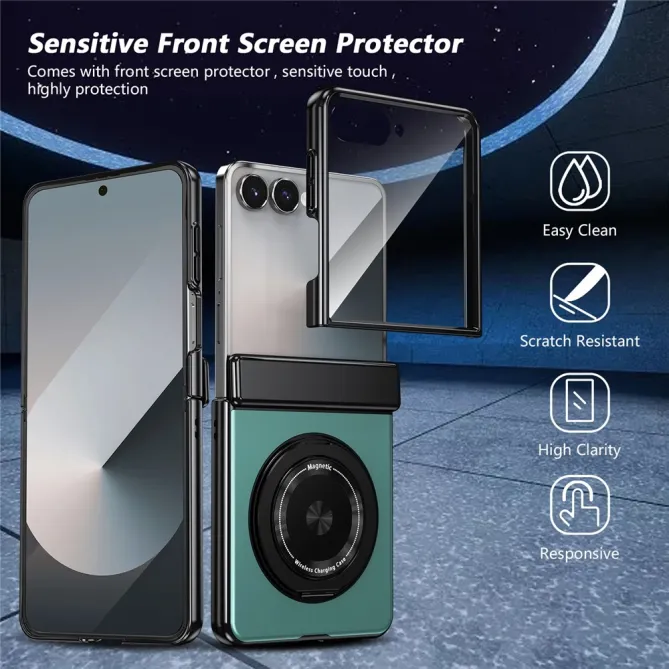 Coque Samsung Galaxy Z Flip 8 Magnétique Anneau Rotatif Charnière