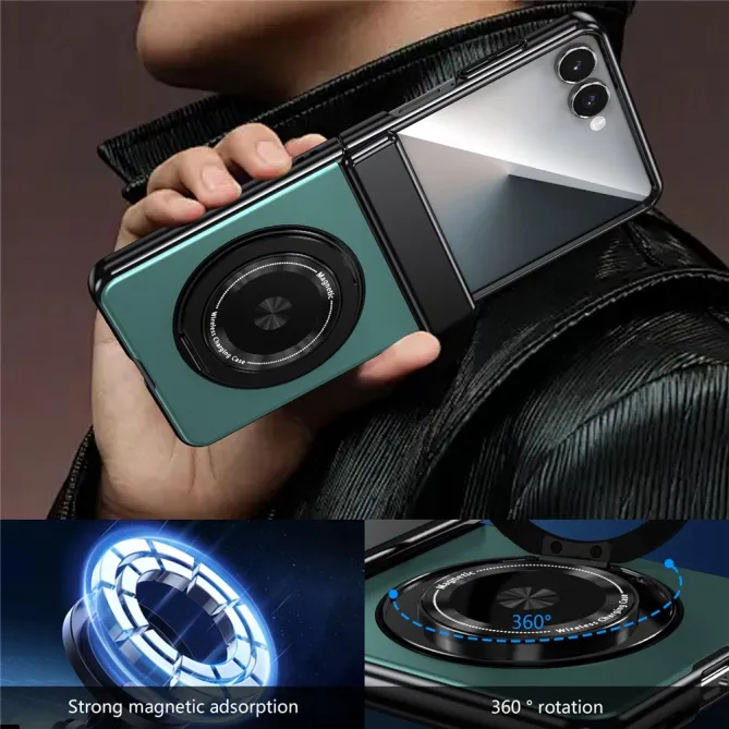 Coque Samsung Galaxy Z Flip 8 Magnétique Anneau Rotatif Charnière