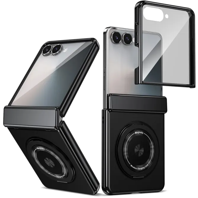 Coque Samsung Galaxy Z Flip 8 Magnétique Anneau Rotatif Charnière