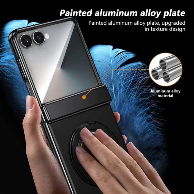 Coque Samsung Galaxy Z Flip 8 Magnétique Anneau Rotatif Charnière