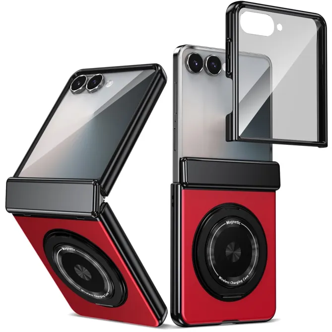 Coque Samsung Galaxy Z Flip 8 Magnétique Anneau Rotatif Charnière