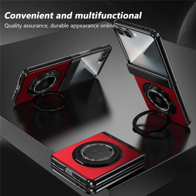 Coque Samsung Galaxy Z Flip 8 Magnétique Anneau Rotatif Charnière