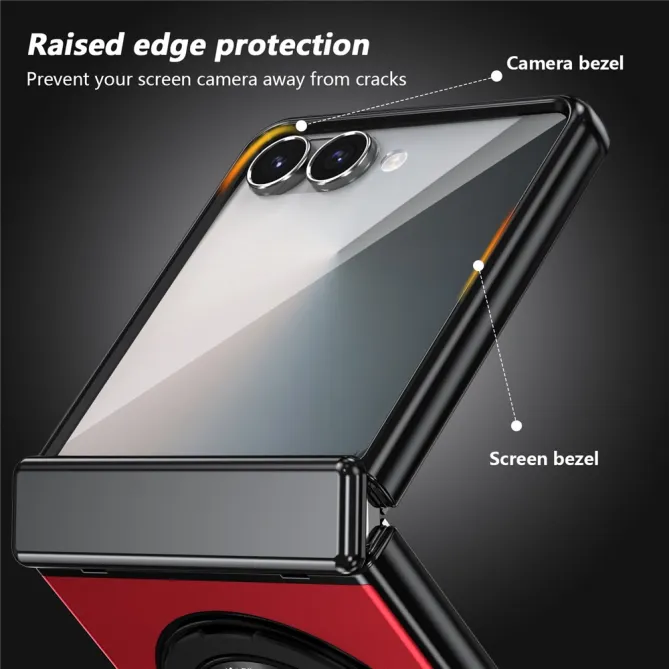 Coque Samsung Galaxy Z Flip 8 Magnétique Anneau Rotatif Charnière